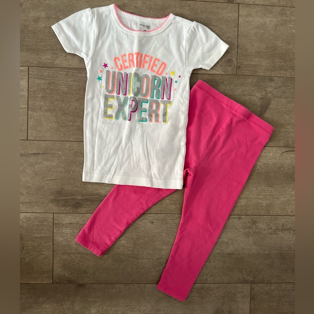 Cat & Jack pants carters shirt 2T outfit unicorn expert 
Guc 

Bin FF